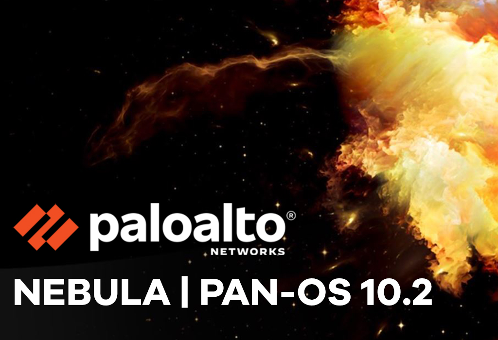 Graphic for Palo Alto Networks Nebula featuring a vibrant, fiery nebula against a dark space background, with the company's logo prominently displayed.
