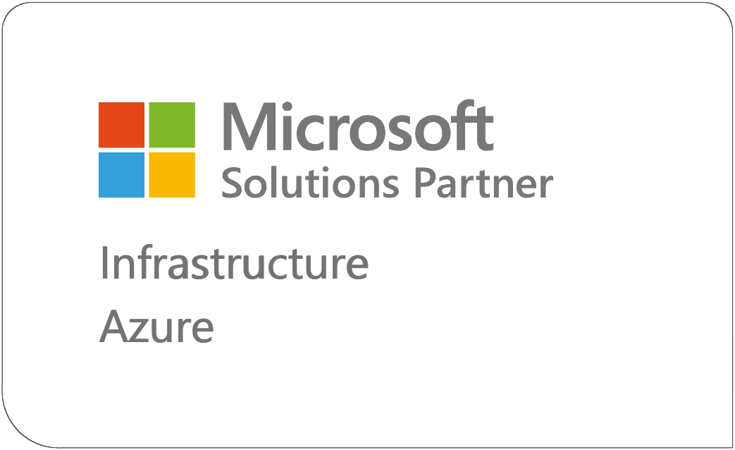 Microsoft Cloud Solutions Partner badge featuring "Infrastructure Azure" with the Microsoft logo on a white background.