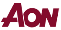 The logo of Aon plc, a managed services provider, featuring the company's name in bold red lettering with a distinctive design on the letter "o".