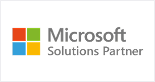 Microsoft Solutions Partner logo, featuring four coloured squares on the left and the text "Microsoft Solutions Partner" on the right.